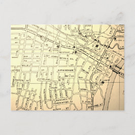 Gadsden, AL Vintag Map Postkarte
