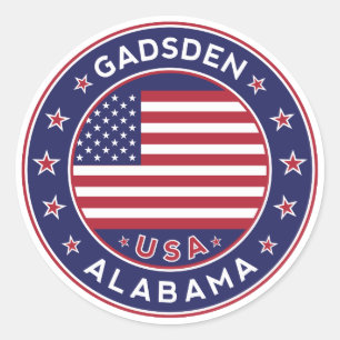 Gadsden, Alabama Runder Aufkleber