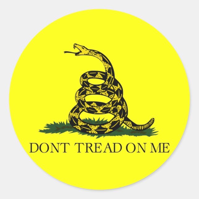 Gadsden-Aufkleber Runder Aufkleber (Vorderseite)