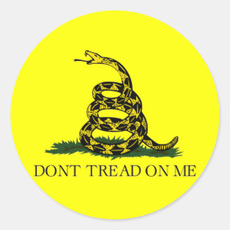 Gadsden-Aufkleber Runder Aufkleber
