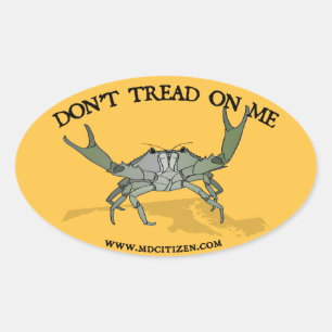 Gadsden Crab Oval Sticker