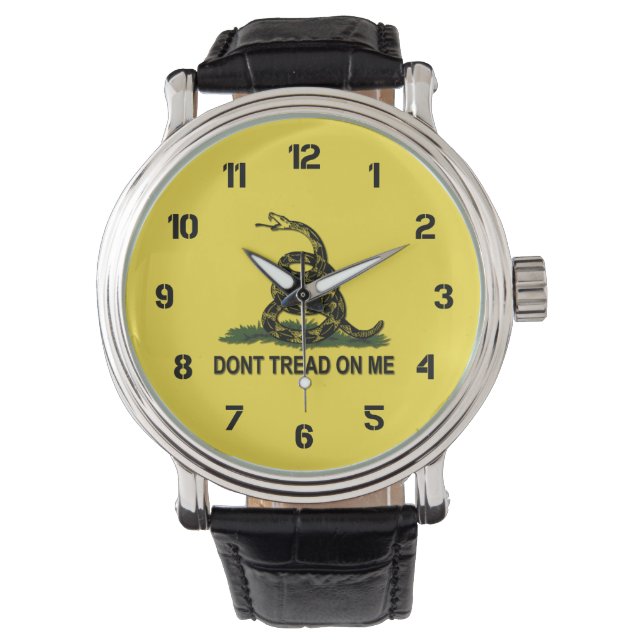 Gadsden Flag, die mich nicht befallen hat Armbanduhr (Vorderseite)