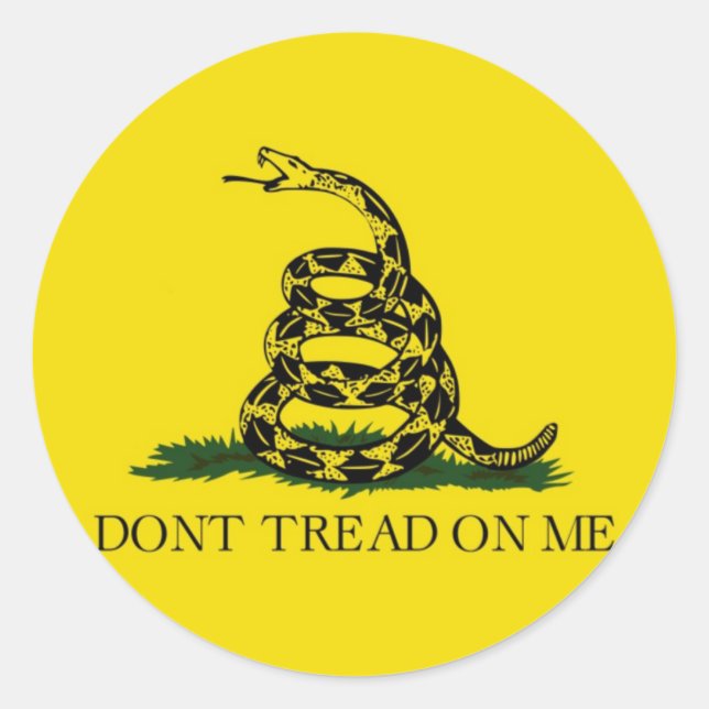 Gadsden Flag, die mich nicht befallen hat Runder Aufkleber (Vorderseite)