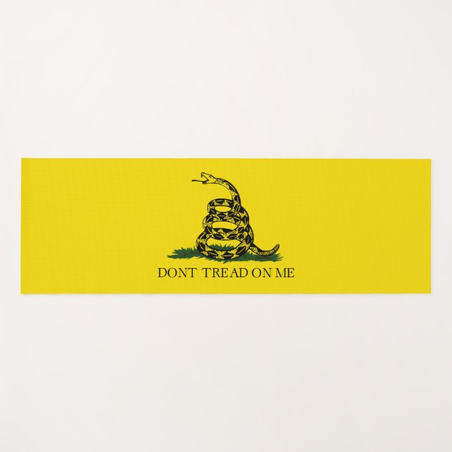 Gadsden Flag (Don't Tread on Me) (Rattlesnake) Yogamatte (Vorderseite (Horizontal))