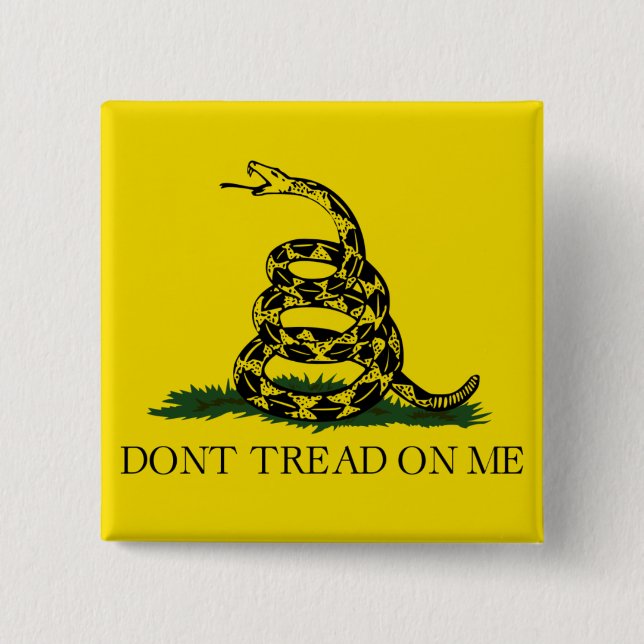 Gadsden Flag (Don't Tread on Me) (Schlangenflagge) Button (Vorderseite)