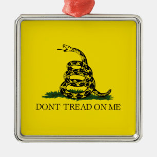 Gadsden Flag (Don't Tread on Me) (Schlangenflagge) Ornament Aus Metall