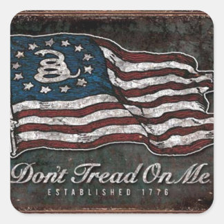 Gadsden Flag - Freiheit oder Tod Quadratischer Aufkleber