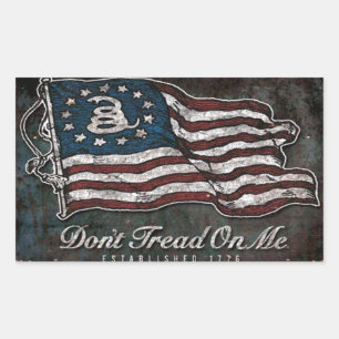 Gadsden Flag - Freiheit oder Tod Rechteckiger Aufkleber
