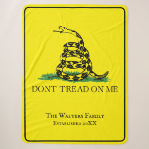 Gadsden Flag Tread on me Family Name Estd Dt Sherpadecke