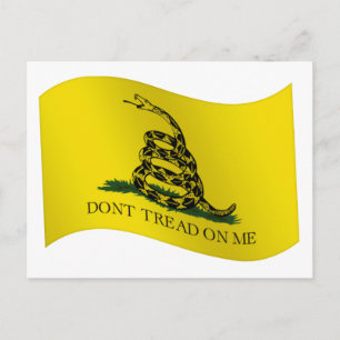 Gadsden Flag, trete mir nicht auf Postkarte