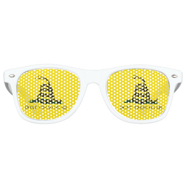 Gadsden Flag - Treten Sie mir nicht auf - gekochte Partybrille (Vorderseite)