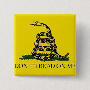 Gadsden-Flagge Don't Tread on Me Button