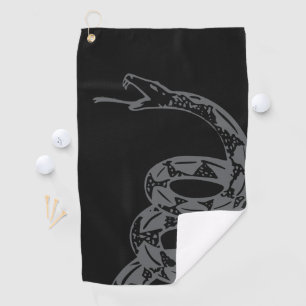 Gadsden-Flagge Don't Tread on Me Grau Golfhandtuch