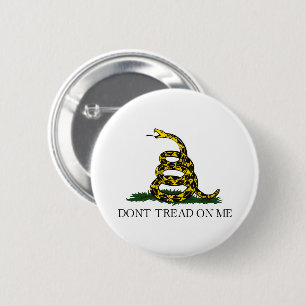 Gadsden-Flagge Don't Tread on Me Libertäre Gelb Button