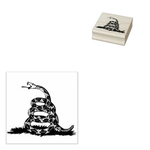 Gadsden-Flagge Don't Tread on Me Libertäre Gelb Gummistempel