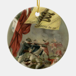 Gadsden-Flagge Revolutionärer Krieg Bunker Hill Keramikornament