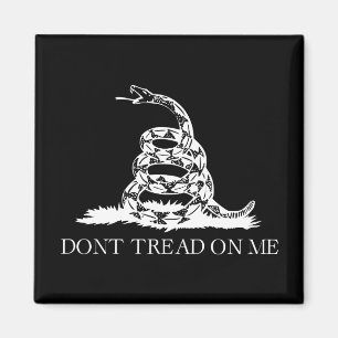 Gadsden-Flagge Schwarz-Weiß Don't tread on me Magnet