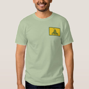 Gadsden-Flagge treten nicht auf mir patriotischen Besticktes T-Shirt