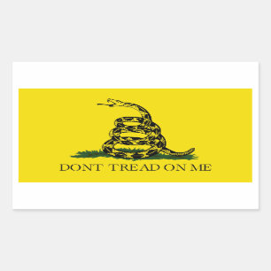 Gadsden-Flagge - treten Sie nicht auf mir Rechteckiger Aufkleber