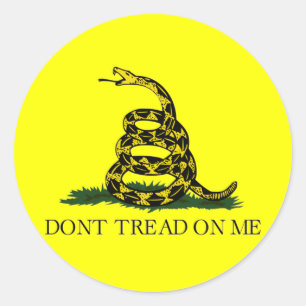 Gadsden-Flaggenaufkleber Runder Aufkleber