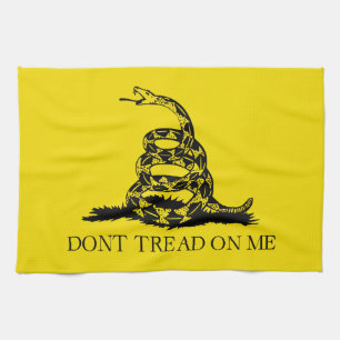 Gadsden-Klapperschlangenflagge: Revolutionskrieg 1 Geschirrtuch