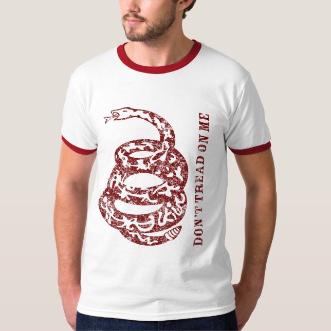 Gadsden-Rot-T - Shirt (Vorderseite)