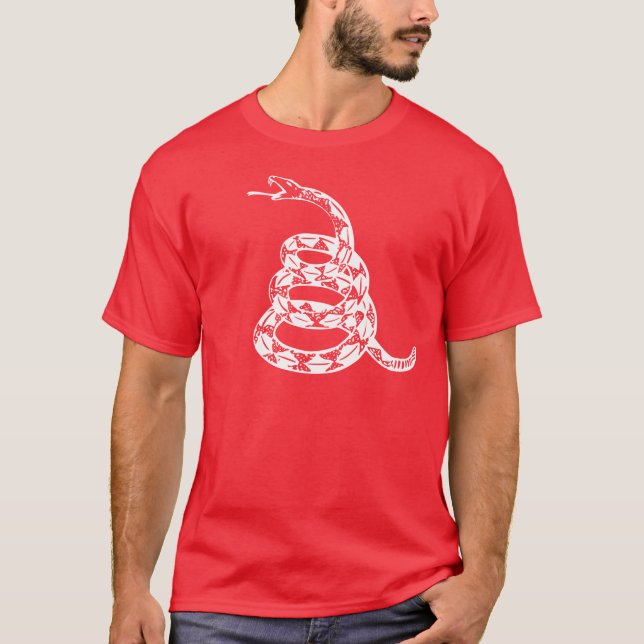 Gadsden-Schlange - Weiß T-Shirt (Vorderseite)