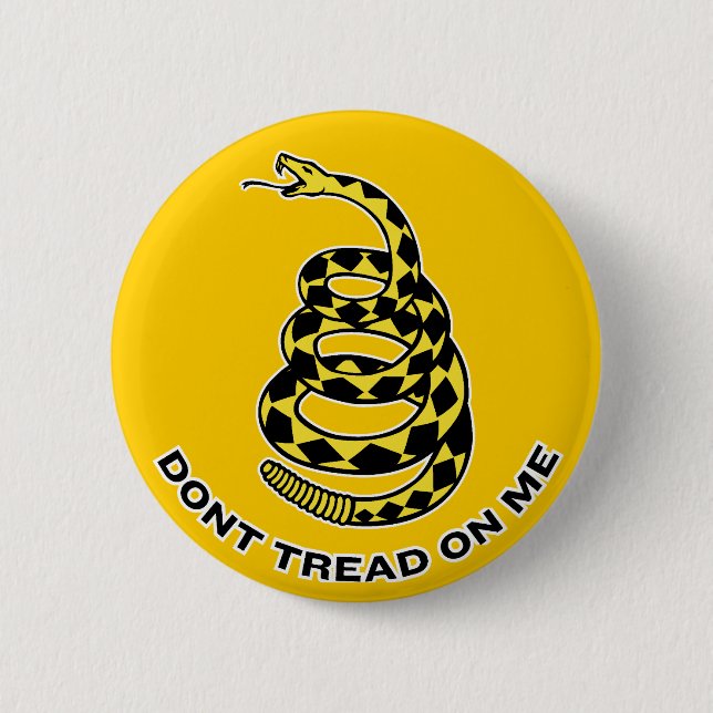 Gadsden "treten nicht AUF mir" Knopf Button (Vorderseite)
