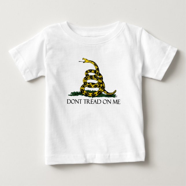 Gadsdenflagge, gelber Hintergrund Baby T-shirt (Vorderseite)