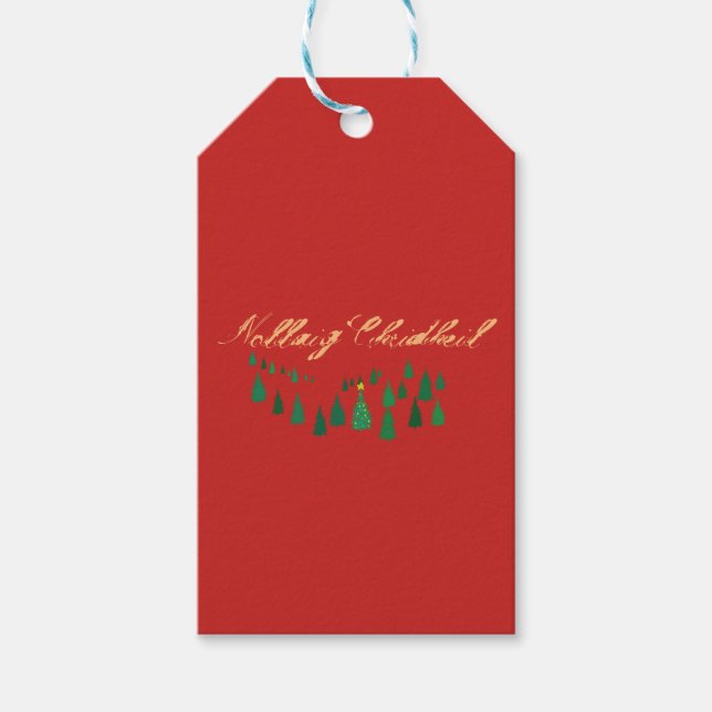Gaelic écossais étiquette cadeau Noël (Devant)