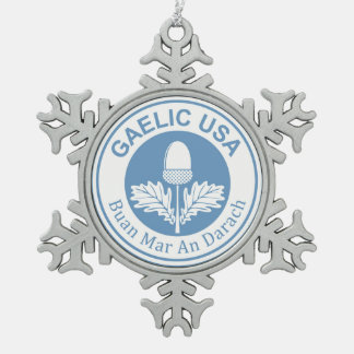 GaelicUSA Snowflake Charm Schneeflocken Zinn-Ornament