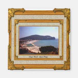Gaeta Beach Vintager Rahmen Magnet