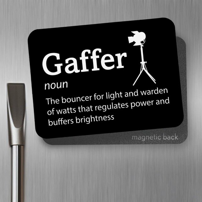 Gaffer Definition - Crew 3 x 4" Flex Magnet (Von Creator hochgeladen)