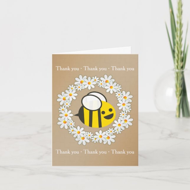 Gaffez l'abeille dans un Merci d'anniversaire de (Devant)