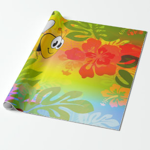 Gaffez le papier de cadeau de fleur d'abeille