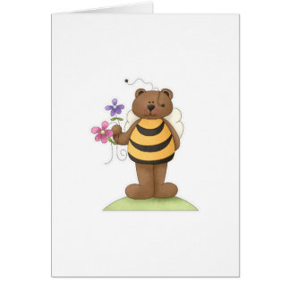 Gaffez l'ours avec des fleurs