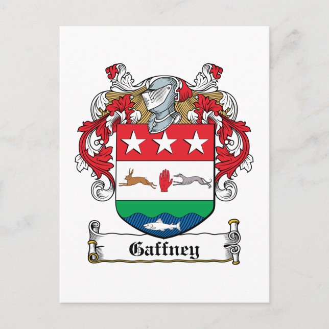 Gaffney Familienwappen Postkarte (Vorderseite)