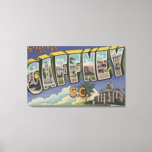 Gaffney, South Carolina - große Buchstabe-Szenen Leinwanddruck