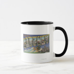 Gaffney, South Carolina - große Buchstabe-Szenen Tasse