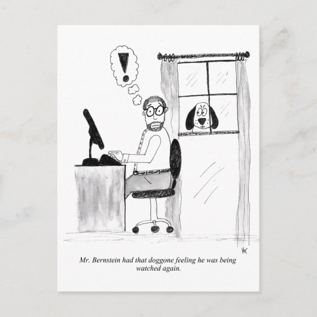 Gag Cartoon Postkarte (Vorderseite)