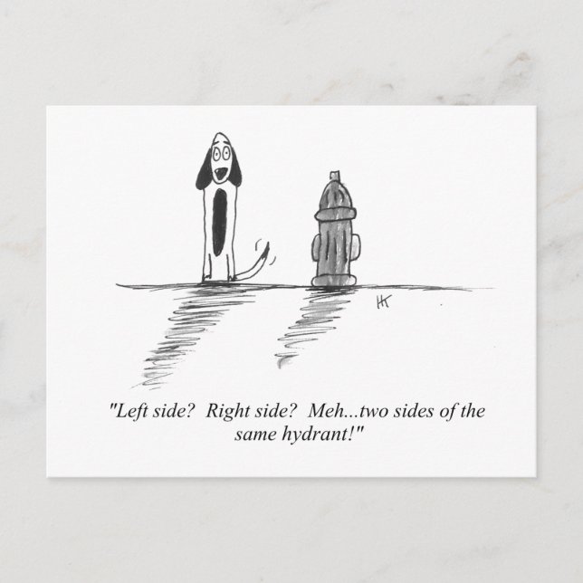 Gag Cartoon Postkarte (Vorderseite)