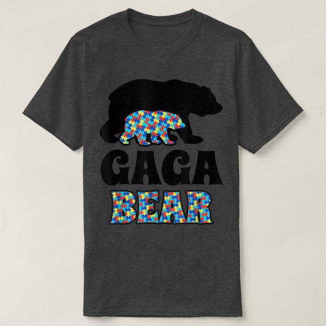 Gaga Bear Autism Awareness  T-Shirt (Design vorne)