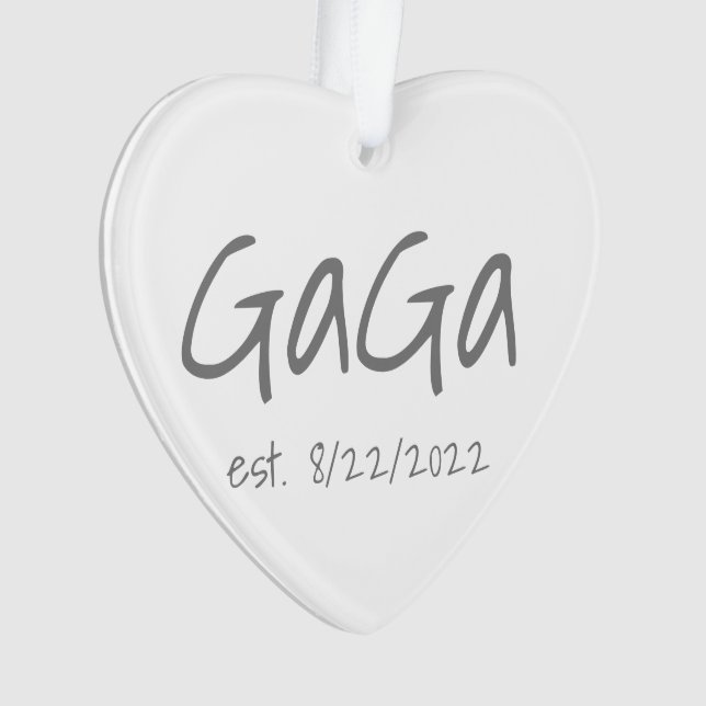 GaGa Date Établie Acrylique Personnalisée (devant)