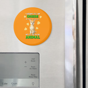 Gaga & Grumps Cheese Animal Funny Orange Chihuahua Magnet