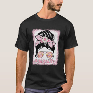Gaga Messy Bun Bleaches Groovy Hippie Blume Mothe T-Shirt