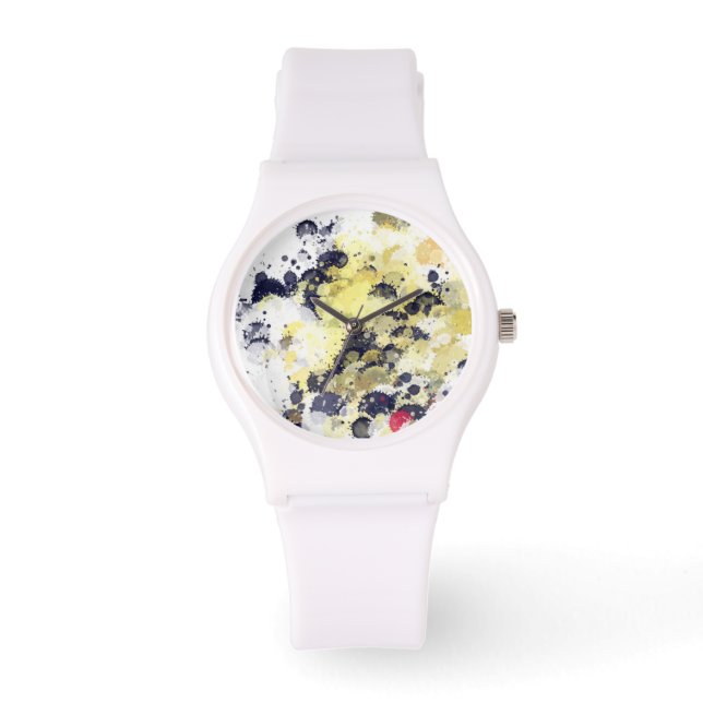 GaGa White Splashed Wristwatch Armbanduhr (Vorderseite)