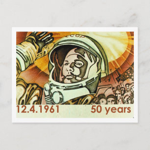 Gagarin Postkarte