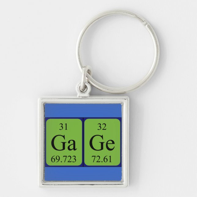Gage Periodenschlüsselring Schlüsselanhänger (Vorne)