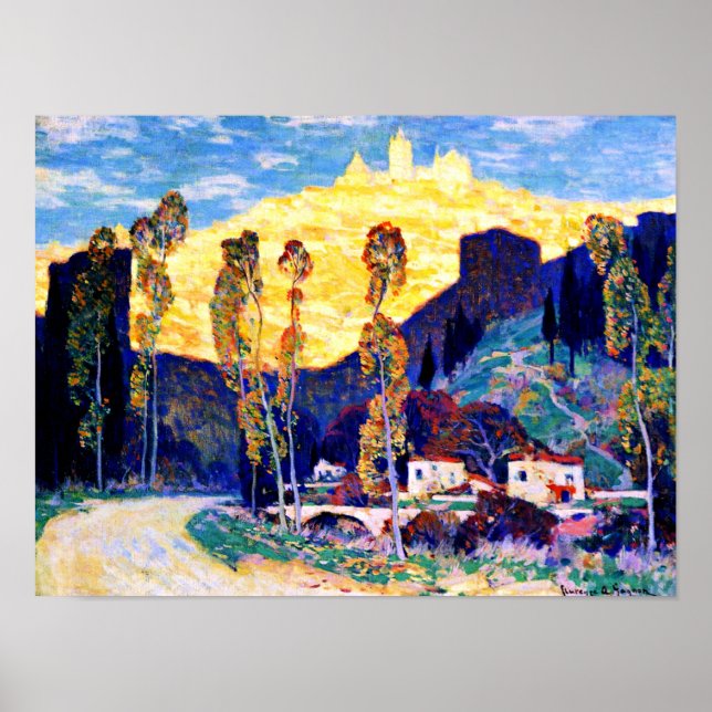 Gagnon - Abend, Siena - berühmtes Gemälde Poster (Vorne)