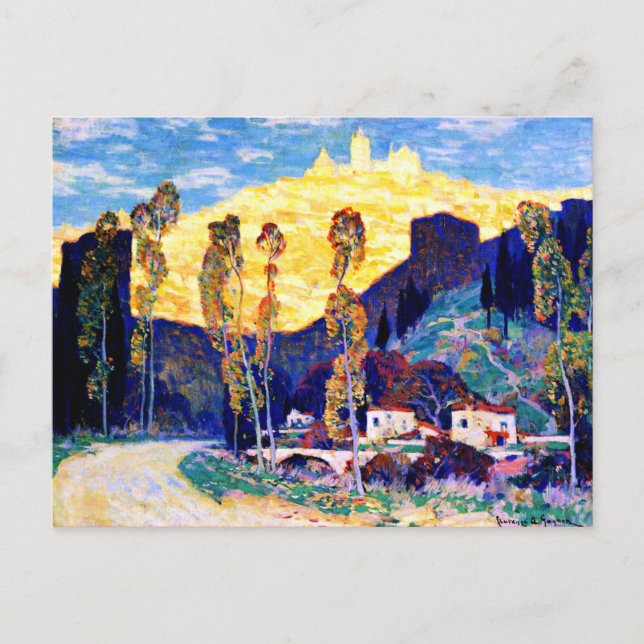 Gagnon - Abend, Siena - berühmtes Gemälde Postkarte (Vorderseite)